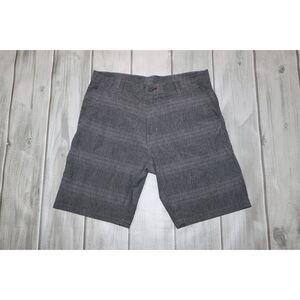 Burnside Casual Shorts Men's Size 34 Golf Gray Plaid Flat Front EUC Summer
